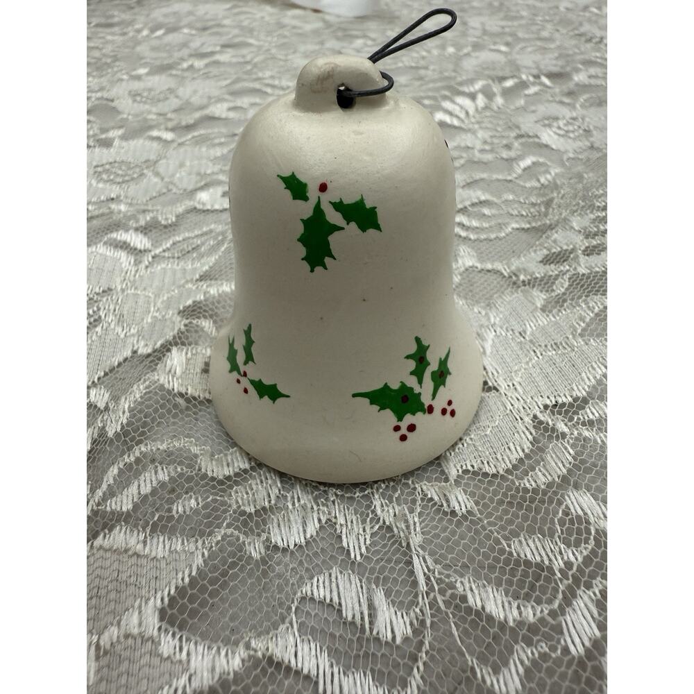 Vintage 80s Christmas Collectible Ornament Bell No Chime